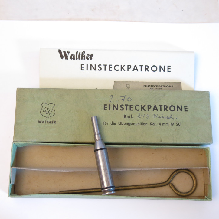 Cartouche reductrice rayé Lothar Walther 243 Win en calibre 4 mm M 20  ref 34