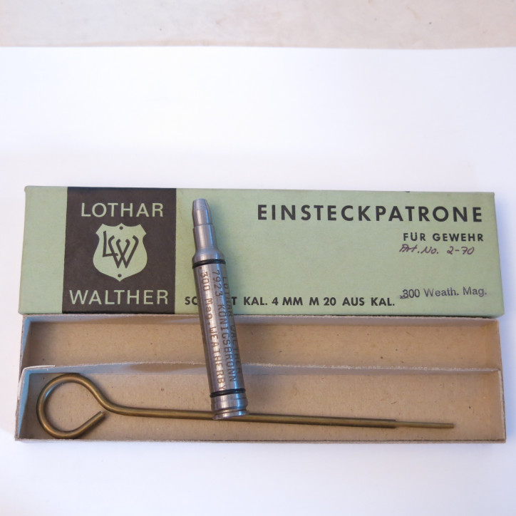 Cartouche reductrice rayé Lothar Walther 300 Weatherby mag en calibre 4 mm M 20  ref 37