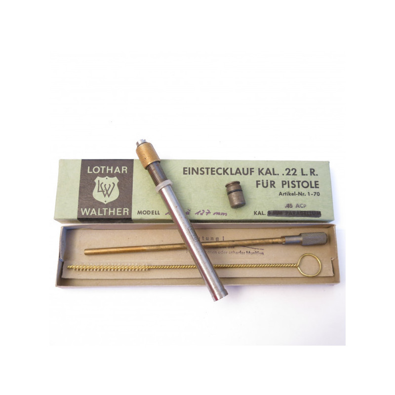 Tube reducteur rayé  Lothar Walther pistolet  calibre 45 ACP en calibre 22 long rifle   ref 41