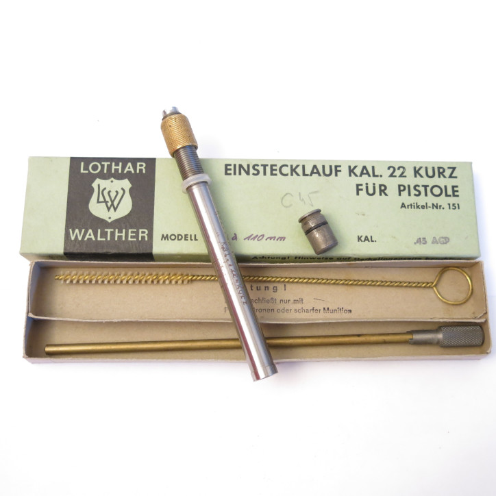 Tube reducteur rayé  Lothar Walther pistolet calibre 45 ACP en calibre 22 long rifle   ref 42