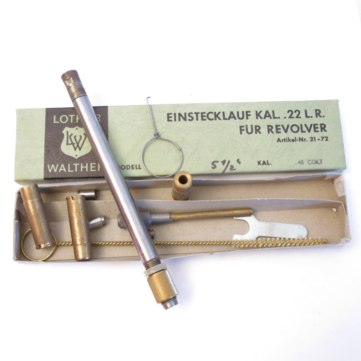 Tube reducteur rayé  Lothar Walther pour REVOLVER  calibre 45 ACP en calibre 22 long rifle   ref 44