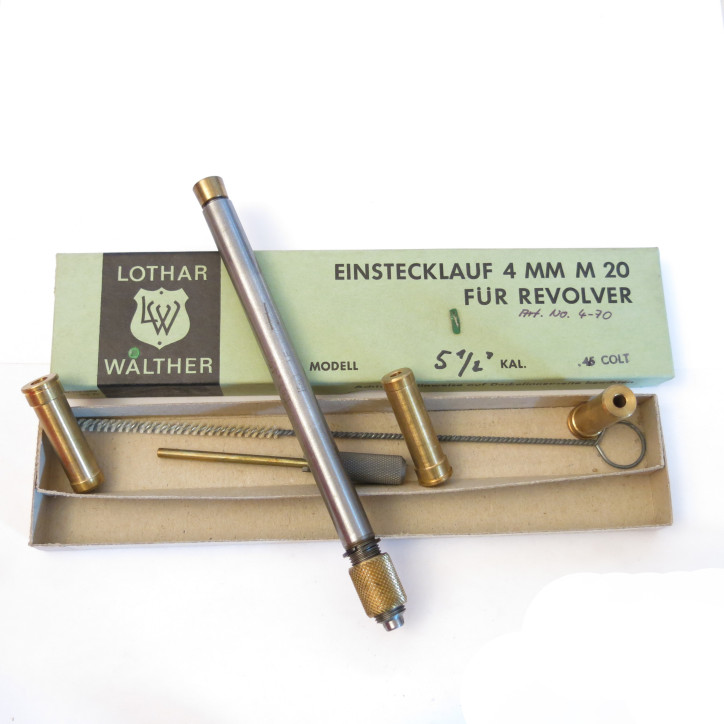 Tube reducteur rayé  Lothar Walther revolver calibre 45 Colt en calibre 4 mm M20   ref 46