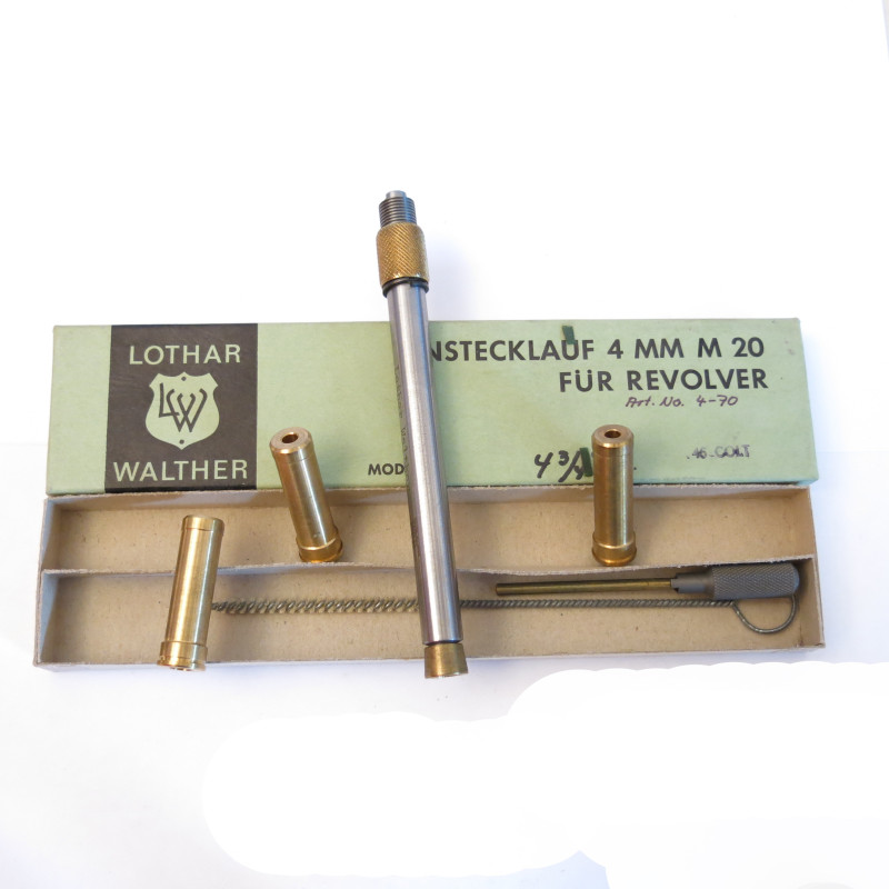 Tube reducteur rayé  Lothar Walther revolver calibre 45 Colt en calibre 4 mm M20   ref 47