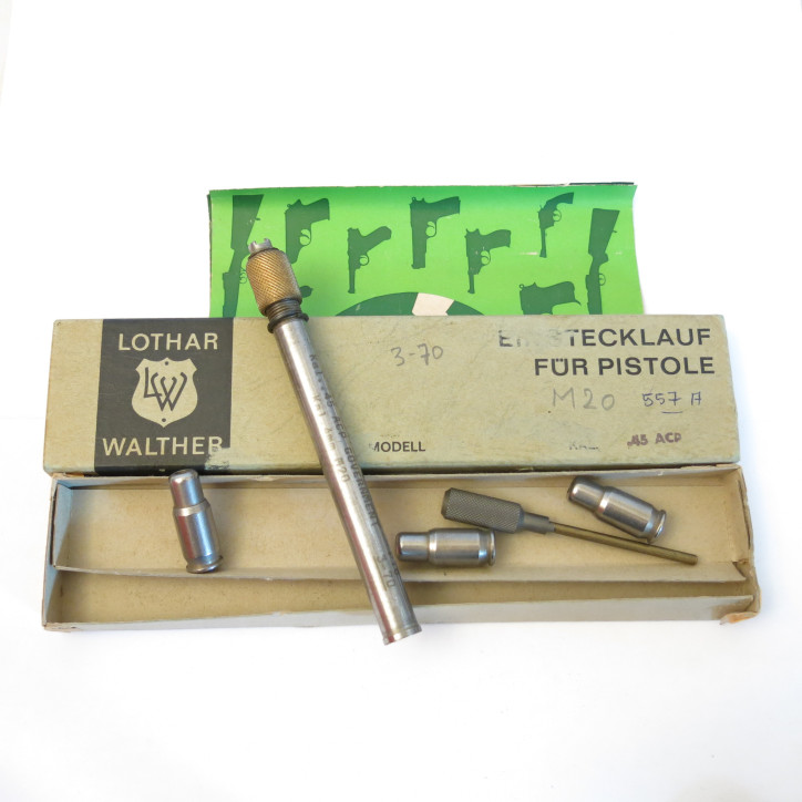 Tube reducteur rayé  Lothar Walther pistolet Colt 45  en calibre 4 mm M20   ref 48