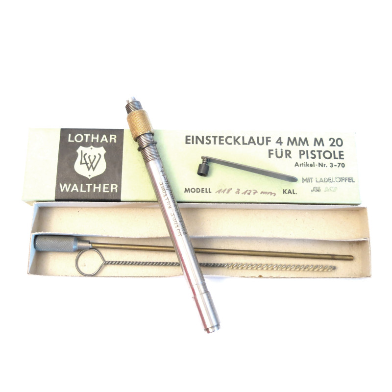 Tube reducteur rayé  Lothar Walther pistolet calibre 45 en 4 mm M20   ref 49