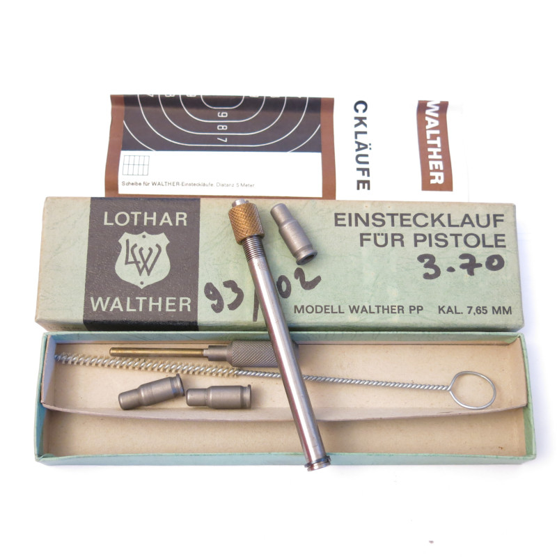 Tube reducteur rayé  Lothar Walther pistolet  PP Walther en 4 mm M20   ref 53