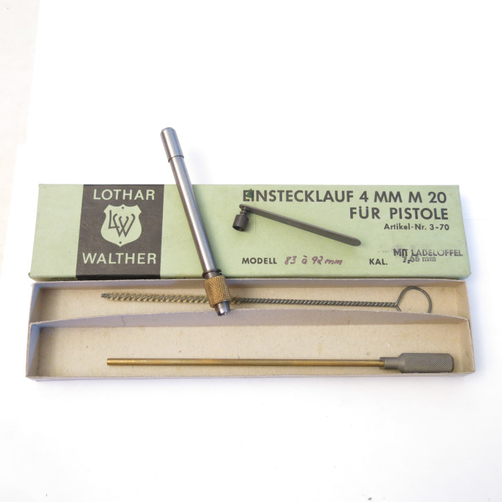 Tube reducteur rayé  Lothar Walther pistolet calibre 7.65  en 4 mm M20   ref 54