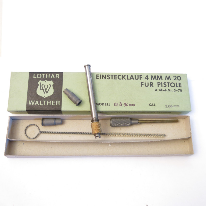 Tube reducteur rayé  Lothar Walther pistolet calibre 7.65  en 4 mm M20   ref 57