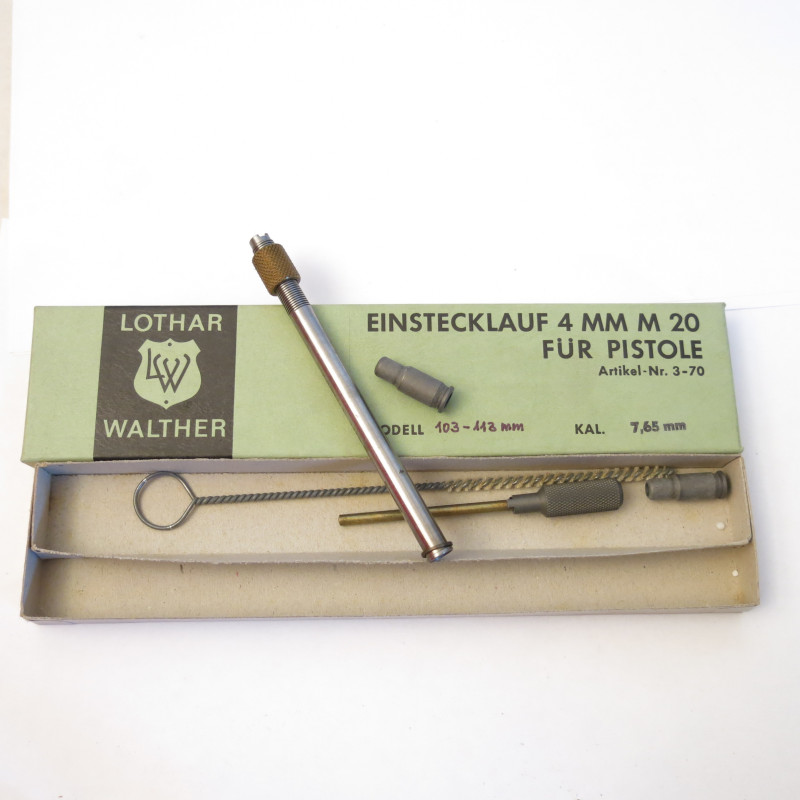 Tube reducteur rayé  Lothar Walther pistolet calibre 7.65  en 4 mm M20   ref 59