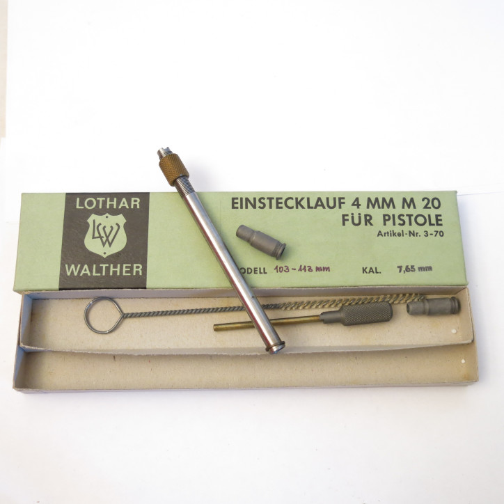 Tube reducteur rayé  Lothar Walther pistolet calibre 7.65  en 4 mm M20   ref 59