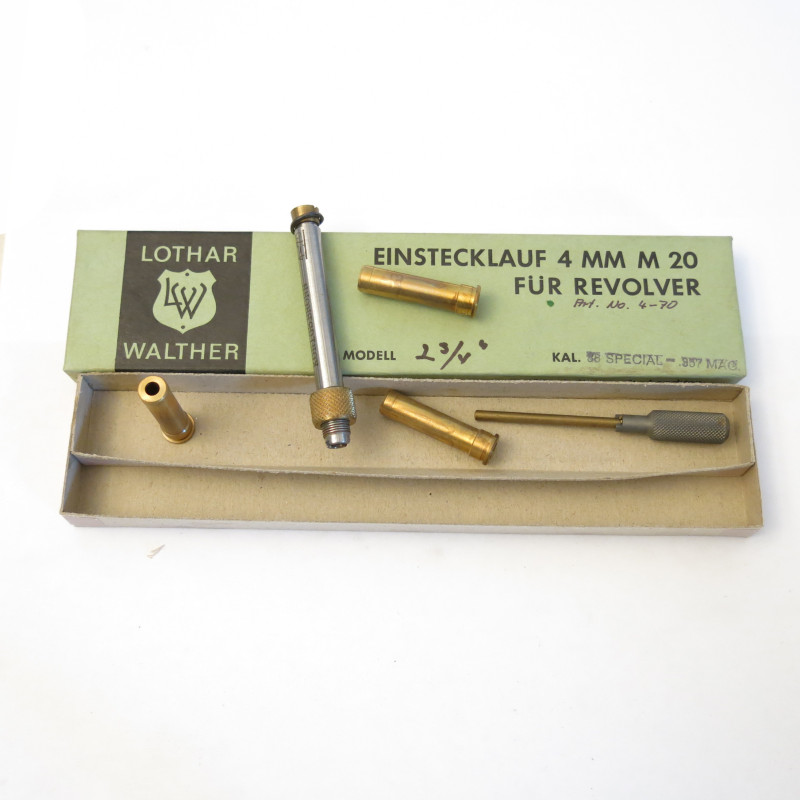 Tube reducteur rayé  Lothar Walther revolver calibre 38-357 pour 4 mm M20   ref 61