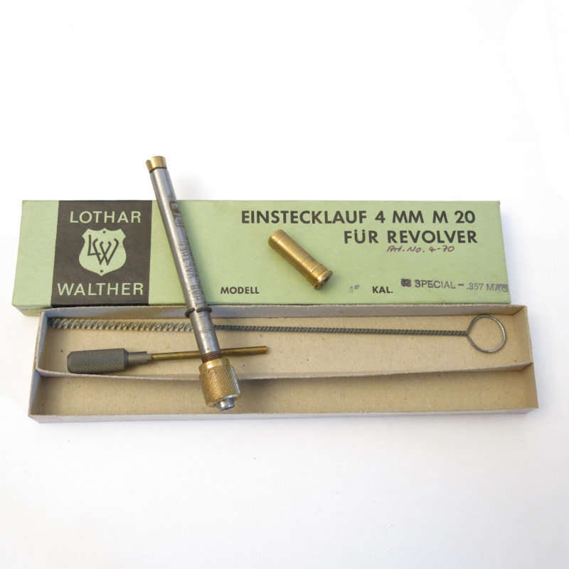 Tube reducteur rayé  Lothar Walther revolver calibre 38 ou 357 mag 4 mm M20   ref 62