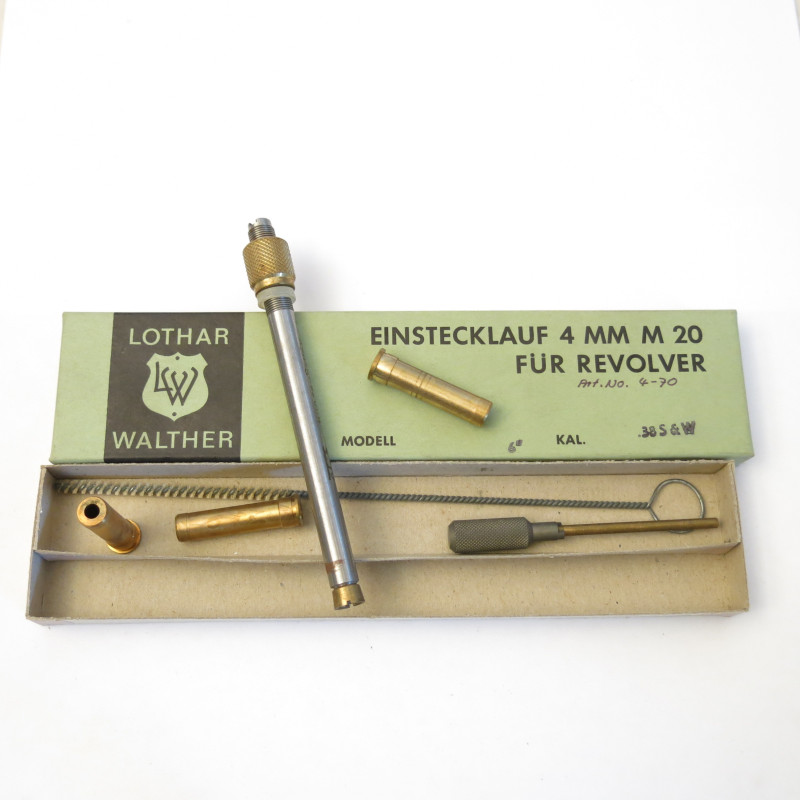 Tube reducteur rayé  Lothar Walther revolver calibre 38 Smith et Wesson pour 4 mm M20   ref 64