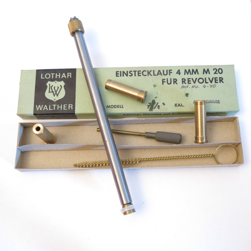 Tube reducteur rayé  Lothar Walther revolver calibre 44 magnum calibre 4 mm M20  ref 70 canon 7 pouces 1/2