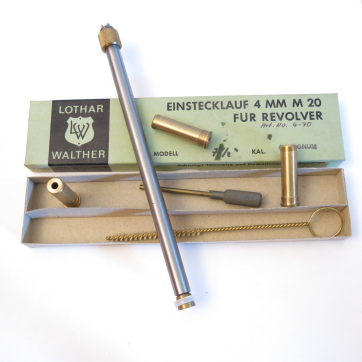 Tube reducteur rayé  Lothar Walther revolver calibre 44 magnum calibre 4 mm M20  ref 70 canon 7 pouces 1/2