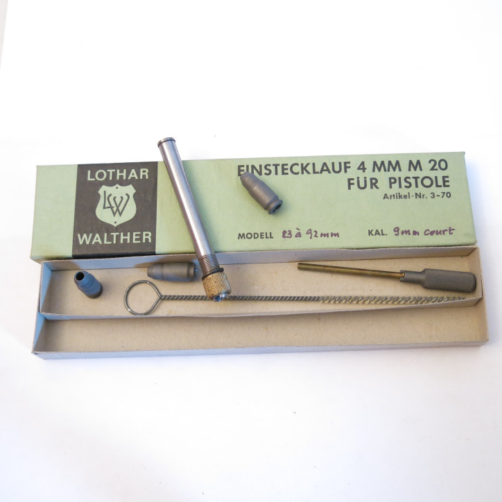 Tube reducteur rayé  Lothar Walther pistolet calibre 9 court  calibre 4 mm M20 ref 75 canon 83 a 92 mm