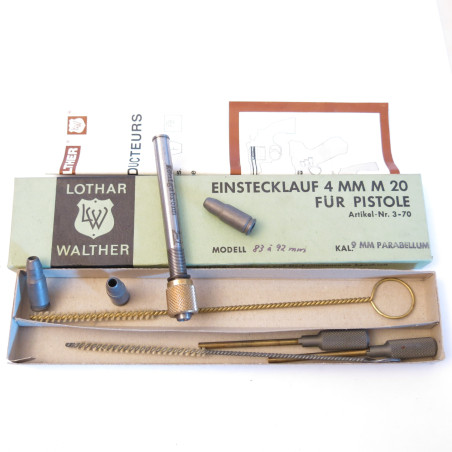 Tube reducteur rayé Lothar Walther pistolet 9 para calibre 4 mm M20 ref 77 canon 83 a 92 mm