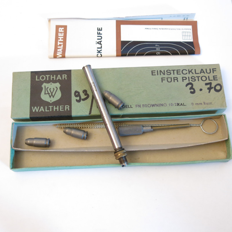 Tube reducteur rayé Lothar Walther pistolet FN 10/22 calibre 7.65 en calibre 4 mm M20  ref 87 canon  