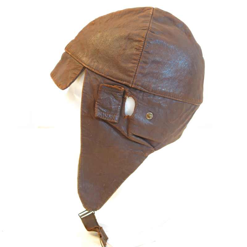 Serre tête cuir original aviateur Français 14/18 Réf ca 147