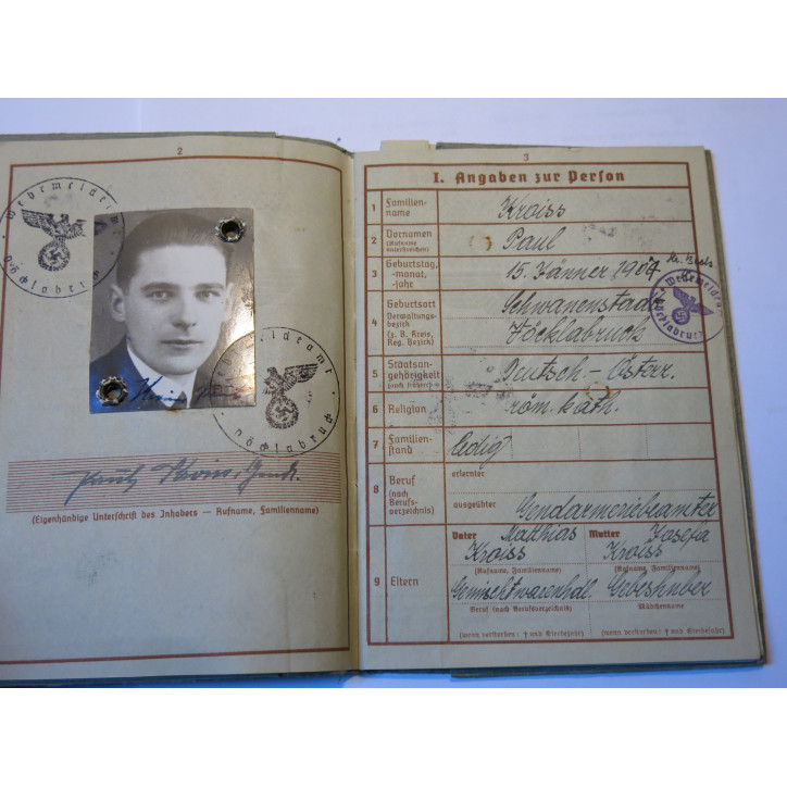 Livret Wehrpass WH  ref w 55 