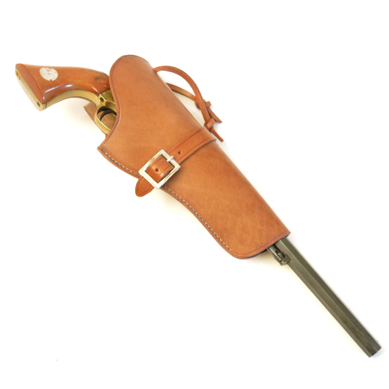 Etui cuir revolver poudre noire type western