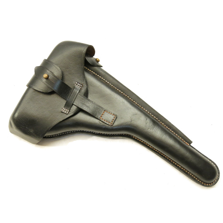 Etui cuir P08 Luger Artillerie noir  Ref ET75