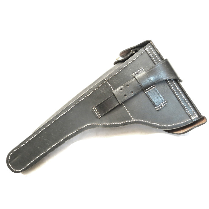 Etui cuir P08 Luger Artillerie noir  Ref ET75