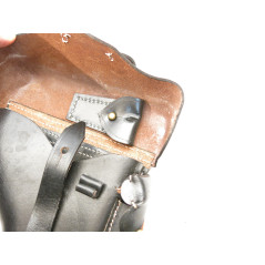 Etui cuir P08 Luger Artillerie noir  Ref ET75