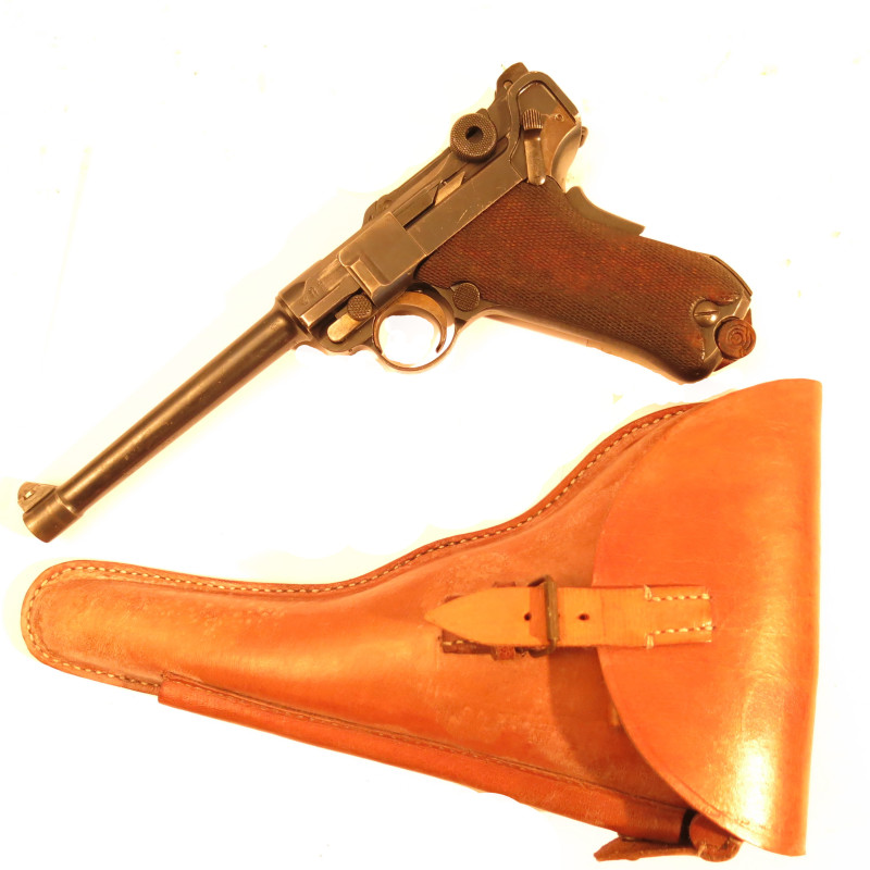 Etui cuir P08 Marine noir