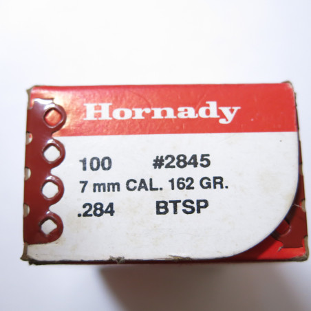 Ogives Hornady 7 mm .284 cal 162 gr BTSP