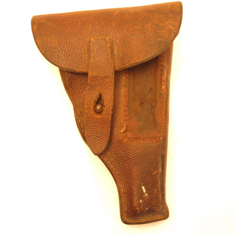 Etui cuir grenelé original PA Mauser 1914 ou 1934 daté 1917 Ref J 55