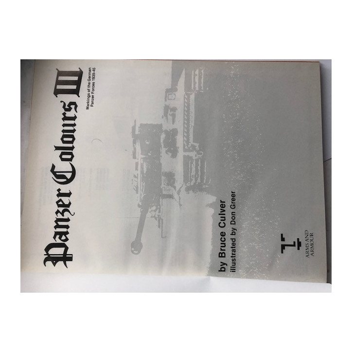 Livre Panzer colours 3 by B. Culver et7
