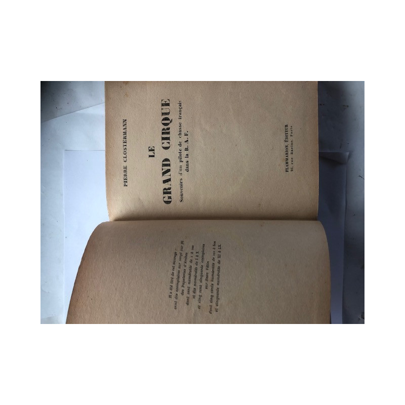 Livre Le grand cirque de P. Clostermann et9