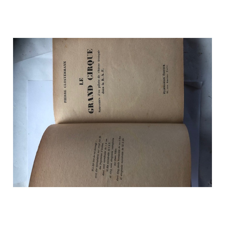 Livre Le grand cirque de P. Clostermann et9