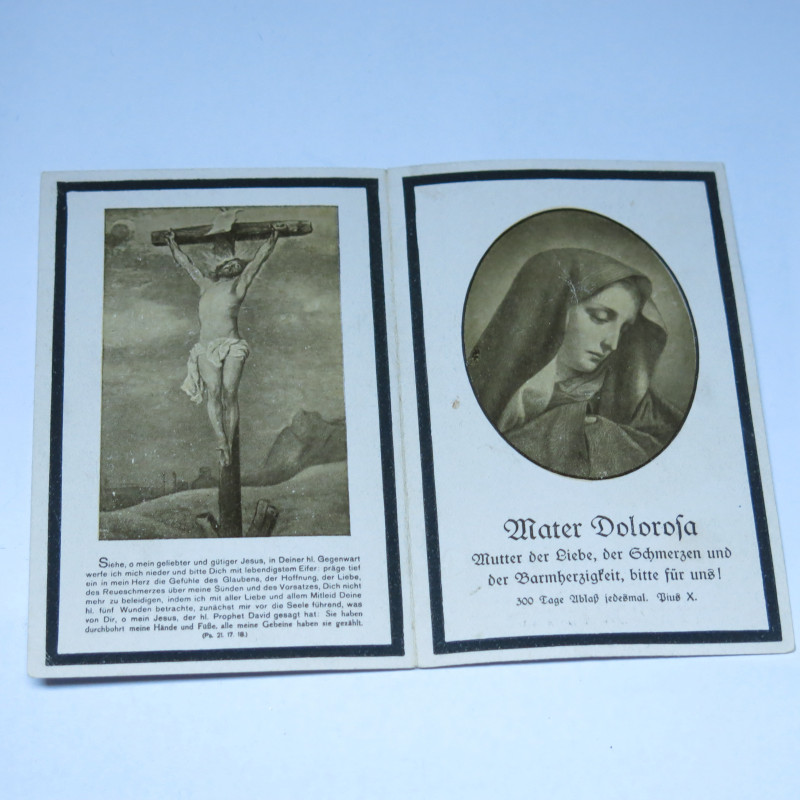 Avis de décès soldat Allemand Anton Schauss  bo doc