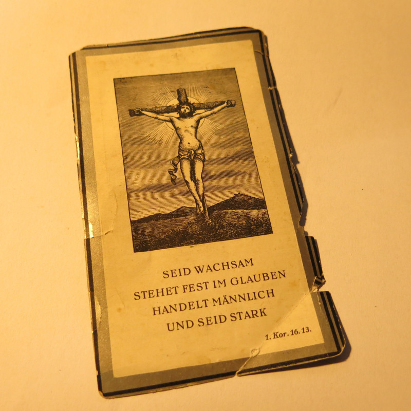 Avis de décès soldat Allemand Hieronymus Margraff  