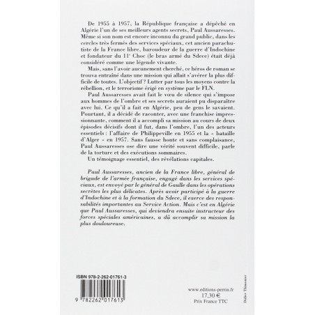 Livre Services Spéciaux Algérie 1955-1957 du Gen. Aussaresses et13