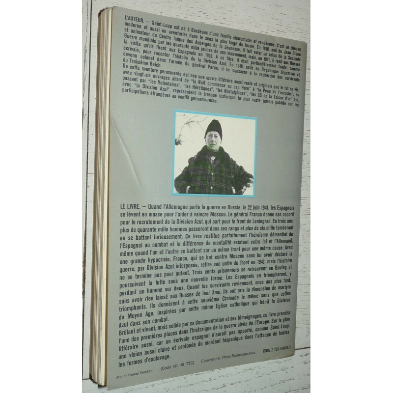 Livre La division Azul de Saint-Loup et13