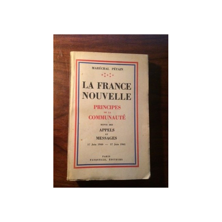 Livre La France nouvelle, Principe de la communauté Maréchal Pétain et14