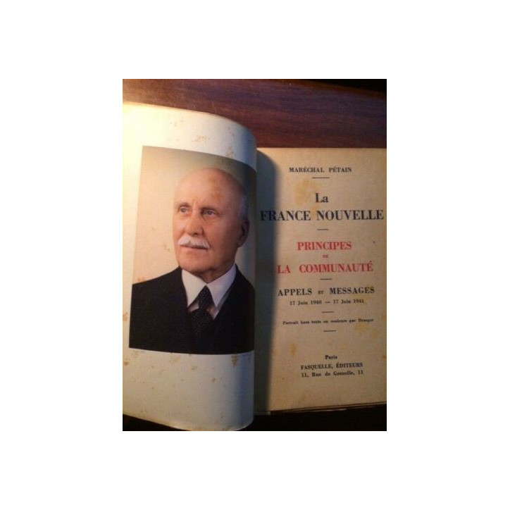 Livre La France nouvelle, Principe de la communauté Maréchal Pétain et14