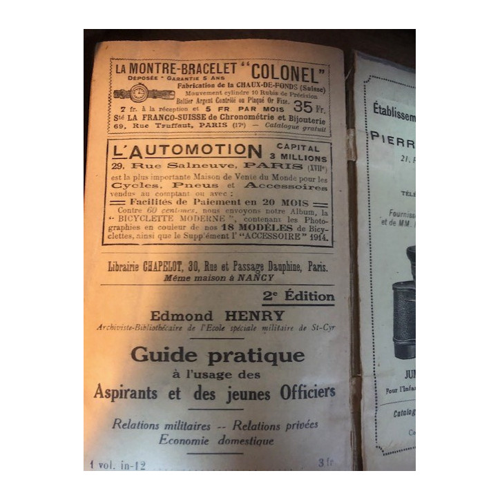 Livre L'infanterie en un volume Manuel d'instruction militaire - 1914 et11