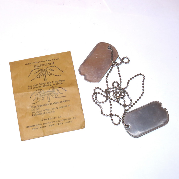 Dog tag US ww2  original bo 119
