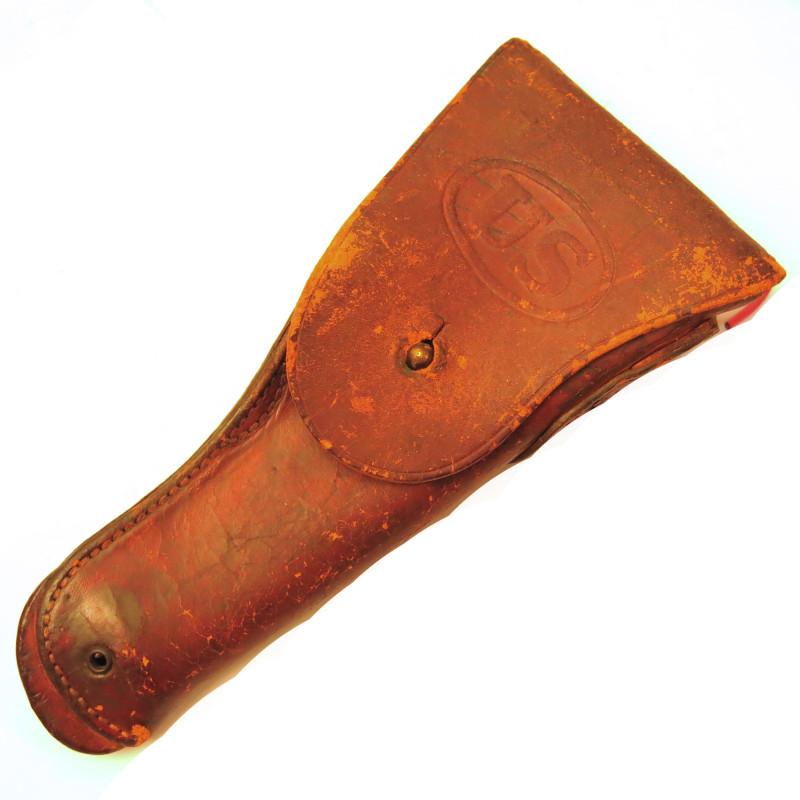 Etui cuir original Colt 45 Milwaukee 1942 Réf et 223