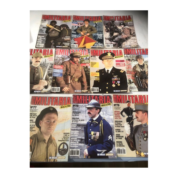 Pack Magazines Armes Militaria du No 70 à 79 et20