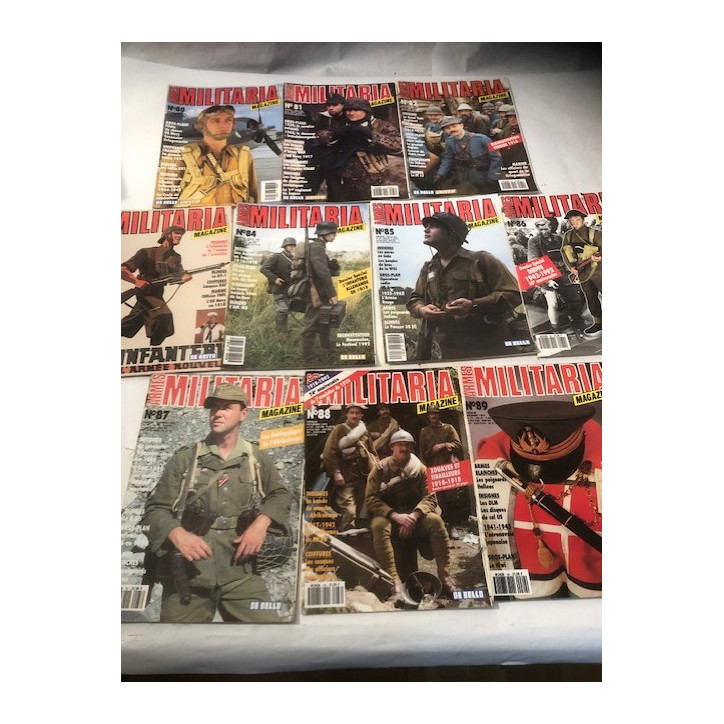 Pack Magazines Armes Militaria du No 80 à 89 et20