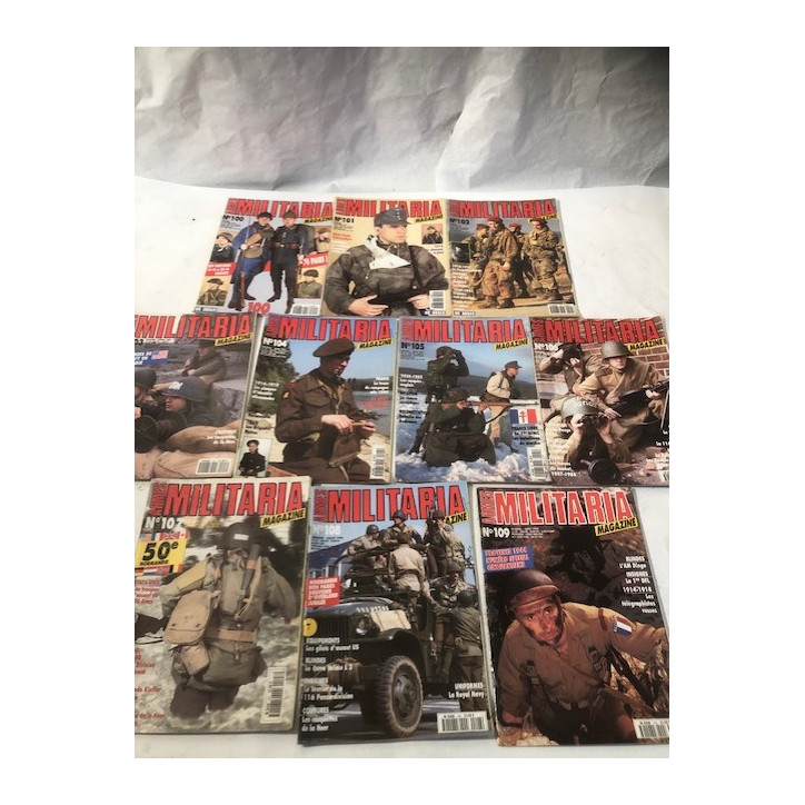 Pack Magazines Armes Militaria du No 100 à 109 et20