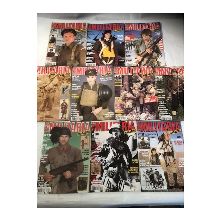 Pack Magazines Armes Militaria du No 120 à 129 et20