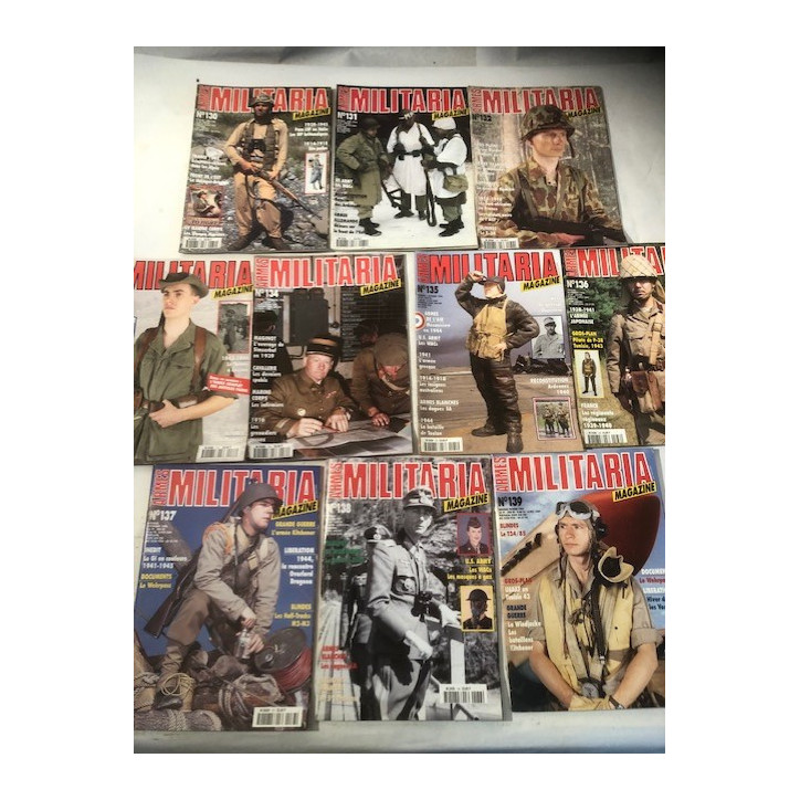 Pack Magazines Armes Militaria du No 130 à 139 et20