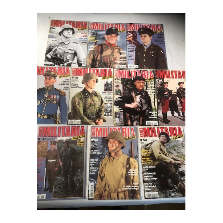 Pack Magazines Armes Militaria du No 140 à 149 et20