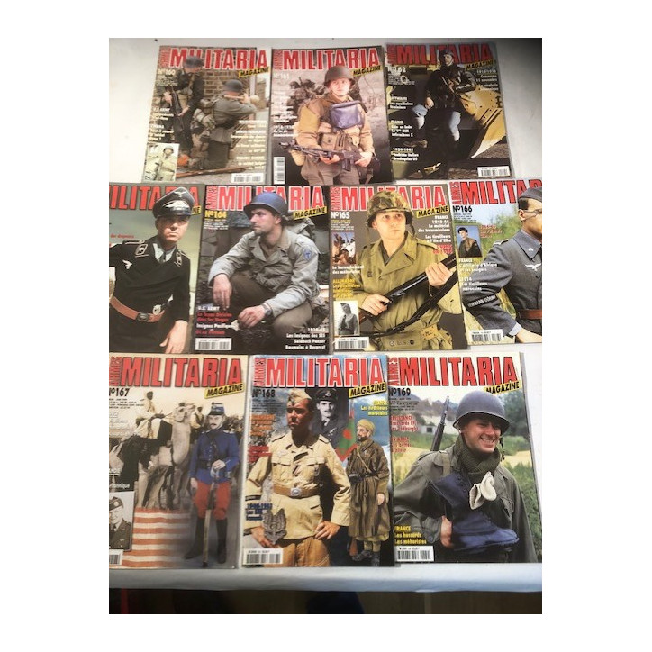 Pack Magazines Armes Militaria du No 160 à 169 et20